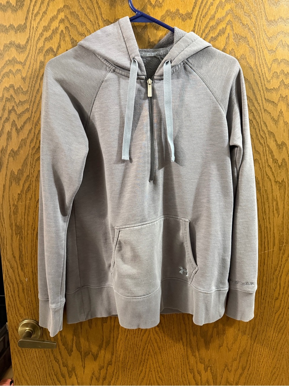 Under Armour Gray Half Zip Hoodie Sweatshirt Women’s Size Medium